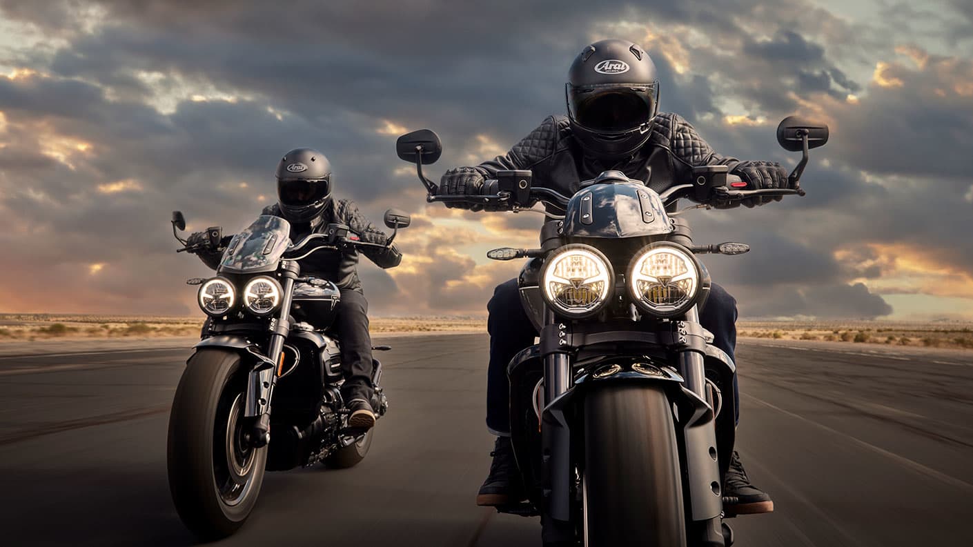 Triumph Rocket 3 Storm Family Riding Shot